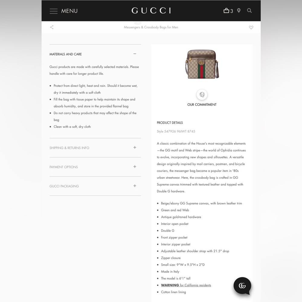GUCCI OPHIDIDA BAG - Picture 6 of 6